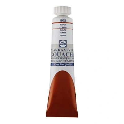 Afbeelding van Plakkaatverf 805 Koper Gouache extra fine Talens 20 ml