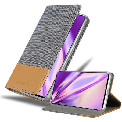 Afbeelding van Cadorabo Hoesje geschikt voor Samsung Galaxy M31s in LICHTGRIJS BRUIN Beschermhoes met magnetische sluiting, standfunctie en kaartvakje Book Case Cover Etui