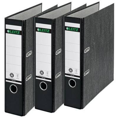 Afbeelding van Leitz Ordner, 180, A4, 80 mm, zwart, 3 stuks