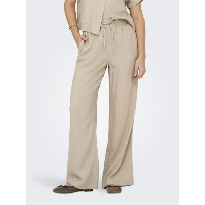 Afbeelding van ONLY ONLCARO MW LINEN BL PULL UP PANT CC PNT Dames Broeken Maat XS X L32