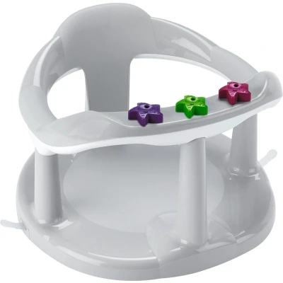 Afbeelding van Aquababy badzitje badring zacht grijs (diameter 32 cm)