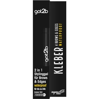 Afbeelding van got2b 4 Brows &amp; Edges waterdichte lijm (16 ml), 2 in 1 Brow Gel Hair Mascara, zweet en waterbestendig voor maximaal 24 uur houvast, met praktische wenkbrauwborstel het stylen van de