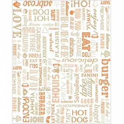 Afbeelding van Vetvrij papier of hamburgervellen Parole oranje 28x34 cm Inhoud: 1000 stuks