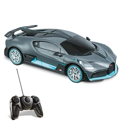 Afbeelding van MONDO RC Motors, Bugatti DIVO 2,4 GHz, schaalmodel 1: 24, tot 8 km/u snelheid, kinderspeelgoedauto 63605, kleur blauw, 63705