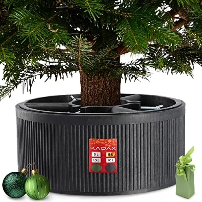 Afbeelding van KADAX Kerstboomstandaard van gerecycleerd kunststof (boomhoogte tot 150 cm, grafiet)