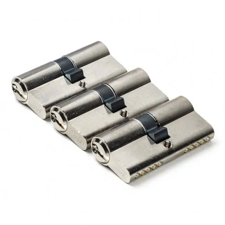 Afbeelding van Cilinder Starx 3 stuks (Dubbel, Gelijksluitend, 30/30 mm, Vernikkeld, 9 sleutels)