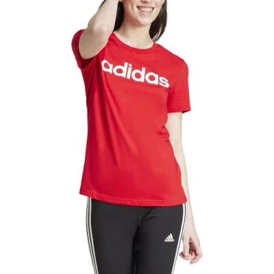 Afbeelding van adidas Sportswear LIN Tshirt print, Dames, Maat: Small, Better scarlet