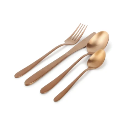 Afbeelding van Fine Dining&amp;living Bestekset Slim 24 delig Mat Rose goud