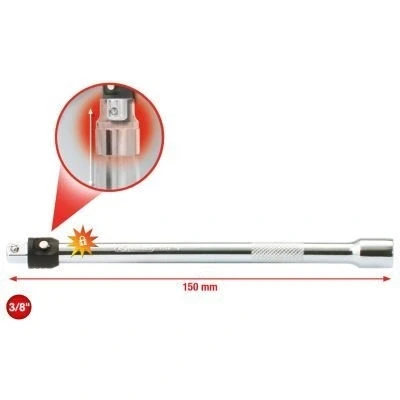 Afbeelding van KS Tools, Dopsleutel + dopmoer, 3/8&quot; CHROMEplus verlengstuk