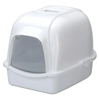 Afbeelding van Ebi Cat House Eclipse Kattenbak Wit 43x56x40cm