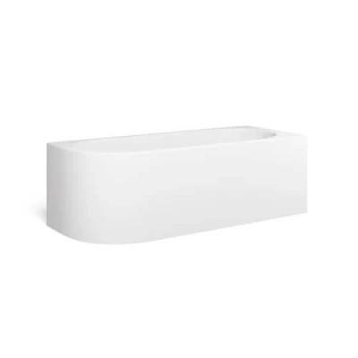 Afbeelding van Looox Bath collection hoekbad 170x70x55cm rechts mat wit