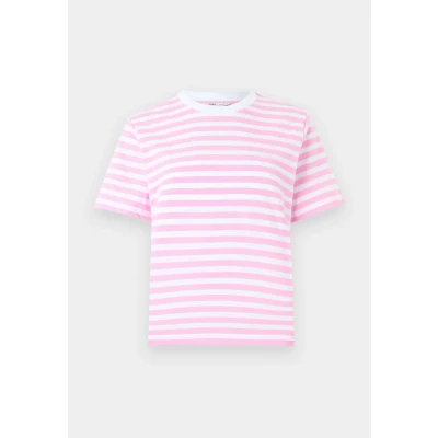 Afbeelding van Only T shirt Onllivina S/s Stripe Tee Jrs Noos 15272227 Bonbon/white Stripes Dames Maat XS