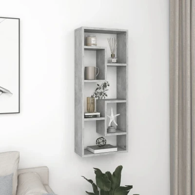 Afbeelding van Wandschap 36x16x90 cm spaanplaat betongrijs