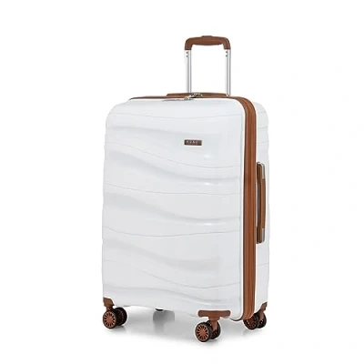 Afbeelding van Kono handbagagekoffer 2094, Crème Wit