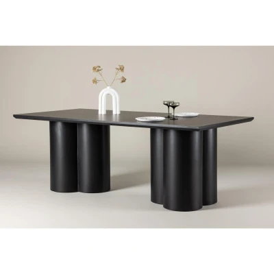 Afbeelding van Rova rechthoekige eettafel 100 x 210 cm zwart