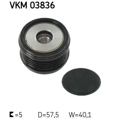 Afbeelding van Skf Vrijloop koppeling dynamo VKM 03836