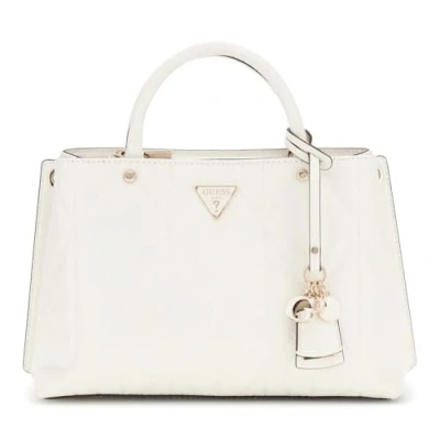 Afbeelding van GUESS handtas schoudertas Aldina Girlfriend Satchel Cream White crème