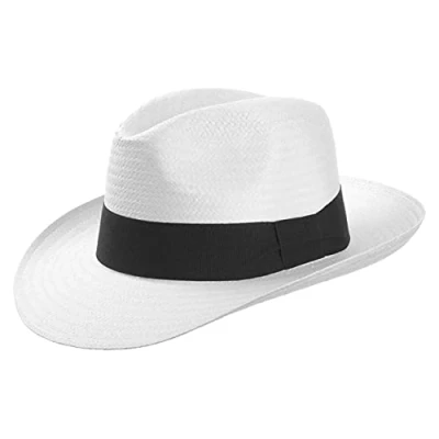 Afbeelding van Lipodo Mantigo Traveller Raffia strohoed voor dames/heren, gemaakt in Italië, zomer, met ripsband lente/zomer, natuurlijk, 58 59, Natuurlijk.