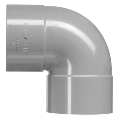 Afbeelding van Pvc bocht 32mm 2xlm 90 graden grijs