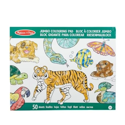 Image de MELISSA &amp; DOUG 14200 LOISIR CRÉATIF BLOC À COLORIER D&#039;ANIMAUX JUMBO