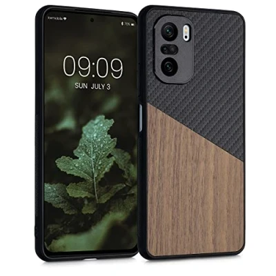 Afbeelding van kwmobile hoesje geschikt voor Xiaomi Mi 11i / Poco F3 Backcover in donkerbruin Smartphonehoesje design