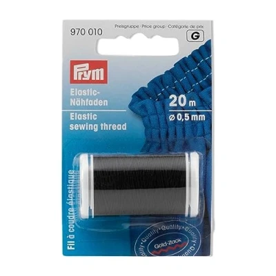 Image de Prym Consu Fil à coudre élastique 0,5 mm noir polyester