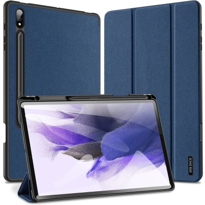 Afbeelding van Dux Ducis Tablet hoes geschikt voor Samsung Galaxy Tab S9 Plus/S9 FE Plus (2023) Domo Book Case Auto Wake/Sleep functie Blauw