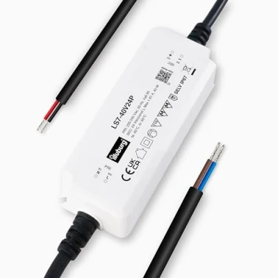 Afbeelding van illuburg Led transformator, 24 V, 40 W, waterdicht, IP67, zonder flikkeren, led, voeding, driver voeding
