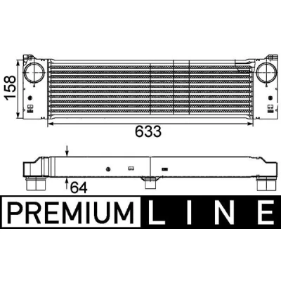 Afbeelding van MAHLE ORIGINAL CI 192 000P Intercooler MERCEDES BENZ: Viano