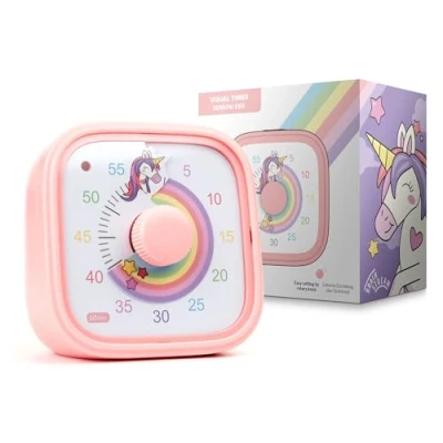 Afbeelding van Visuele timer voor kinderen, tijdmanagementtool, 60 minuten countdown, bevordert concentratie en productiviteit, school, spelen, leren, poetsen