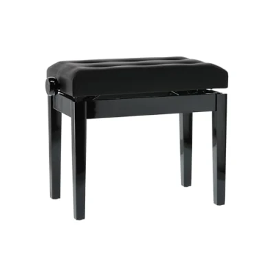 Afbeelding van Gewa Pianobank Deluxe Zwart Glanzend Kunstleer Hoes