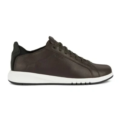 Afbeelding van Geox U Aerantis Sneakers laag, Heren, Maat: 43, Coffee black Leer en textiel