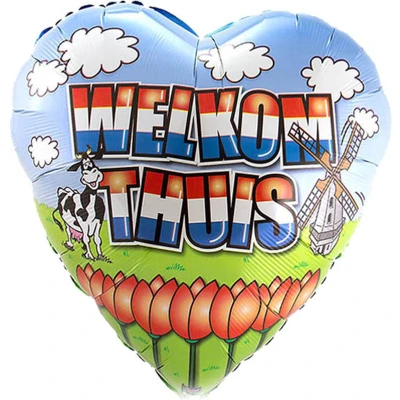 Afbeelding van Helium Ballon Welkom Thuis 45cm per stuk