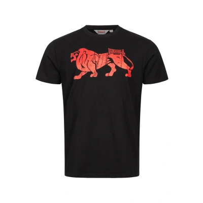Afbeelding van Lonsdale Normale Passform Endmoor Tshirt print, Heren, Maat: Large, Black