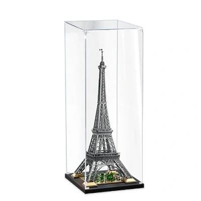 Afbeelding van JIULIN Acryl vitrine compatibel met Lego 10307, motief Eiffeltoren in Parijs, stofbescherming, transparant, 2 mm