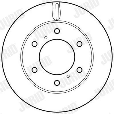 Afbeelding van JURID 562695JC Remschijf 294 28 6 Geventileerd Gecoat Zonder schroeven MITSUBISHI: L200 / Triton V Pickup, IV Pickup