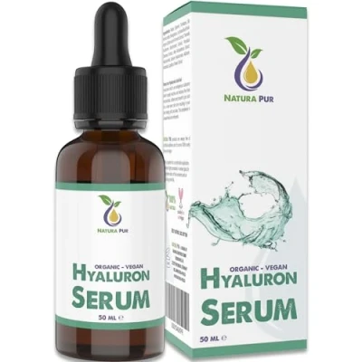 Afbeelding van Hyaluronic Acid Serum 50ml Hoog Geconcentreerd, organisch &amp; veganistisch Hyaluronzuur Gel met Aloë Vera tegen rimpels in gezicht, hals, decolleté Biologische Natuurcosmetica