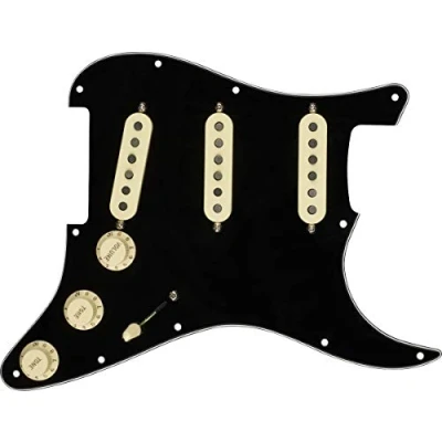 Afbeelding van Fender Pre Wired Strat Pickguard, Texas Special SSS Black Single coil pickup voor gitaren