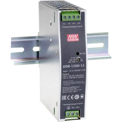 Afbeelding van Mean Well DDR 120C 24 DIN rail DC/DC converter V/DC 5 A 120 W Aantal uitgangen: 1 x Inhoud: stuk(s)
