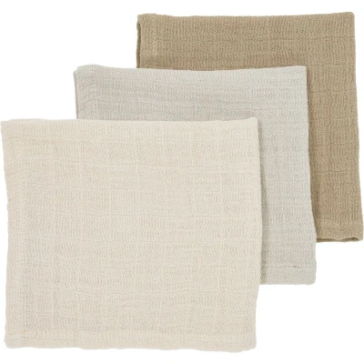 Afbeelding van Meyco Monddoekjes Pre Washed Soft Sand/Greige/Taupe 3 pack