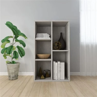 Afbeelding van Boekenkast/dressoir 50x25x80 cm spaanplaat betongrijs