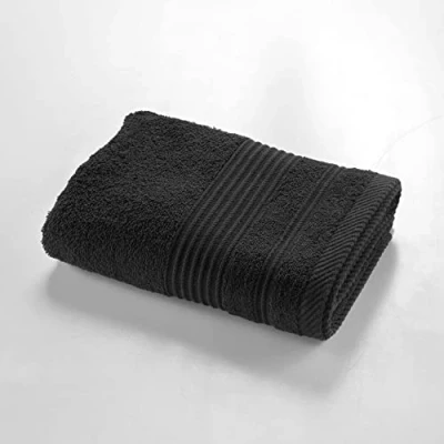 Afbeelding van douceur d&#039;intérieur, Handdoek (50 x 90 cm) tederheid zwart, effen badstof