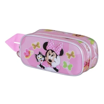 Afbeelding van Disney Minnie Mouse Kitten etui, dubbel 3D, roze, 22 x 10 cm, één maat, 3D One size, Dubbele etui