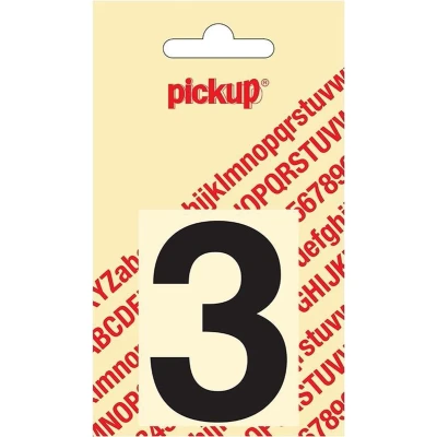 Afbeelding van Plakcijfer Helvetica 60 mm zwart 3