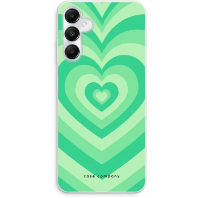 Afbeelding van Case Company® hoesje geschikt voor Samsung Galaxy A05s Hart Groen Soft Cover Telefoonhoesje Bescherming aan alle Kanten en Schermrand