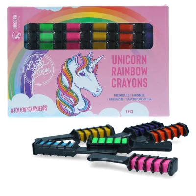 Image de Lucky Horse des Crayons arc en ciel 6 pièces