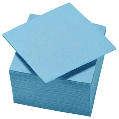 Afbeelding van LE NAPPAGE ARTS DE LA TABLE 71320, 50 microwafelservetten, 24 x 25 cm, 2 V, 100% natuur, blauw FSC
