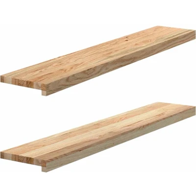 Afbeelding van Vensterbanken 2 st onbehandeld 110x20x2 cm massief eikenhout