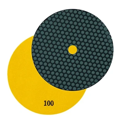 Afbeelding van Professionele diamantschuurschijf 125 mm korrel 100 klittenband voor natuursteen, kunststeen, graniet, marmer, glas, keramiek, tegels