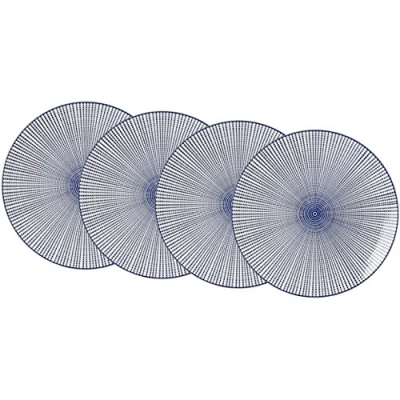 Afbeelding van Ritzenhoff &amp; Breker Cake en ontbijtset Royal Makoto borden, 4 stuks, diameter 21,5 cm, porselein, blauw/wit